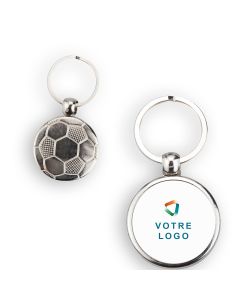 Porte-clé publicitaire ballon de foot personnalisé métal