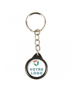 Porte-clés promotionnel pendentif rond recto-verso